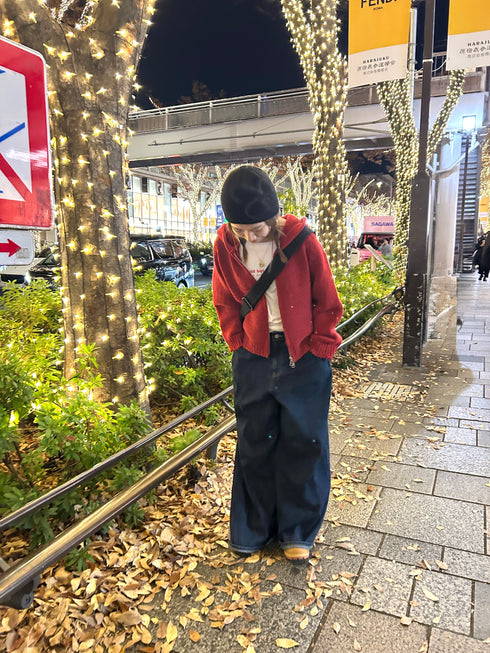 ダブルZIPフーディーニット